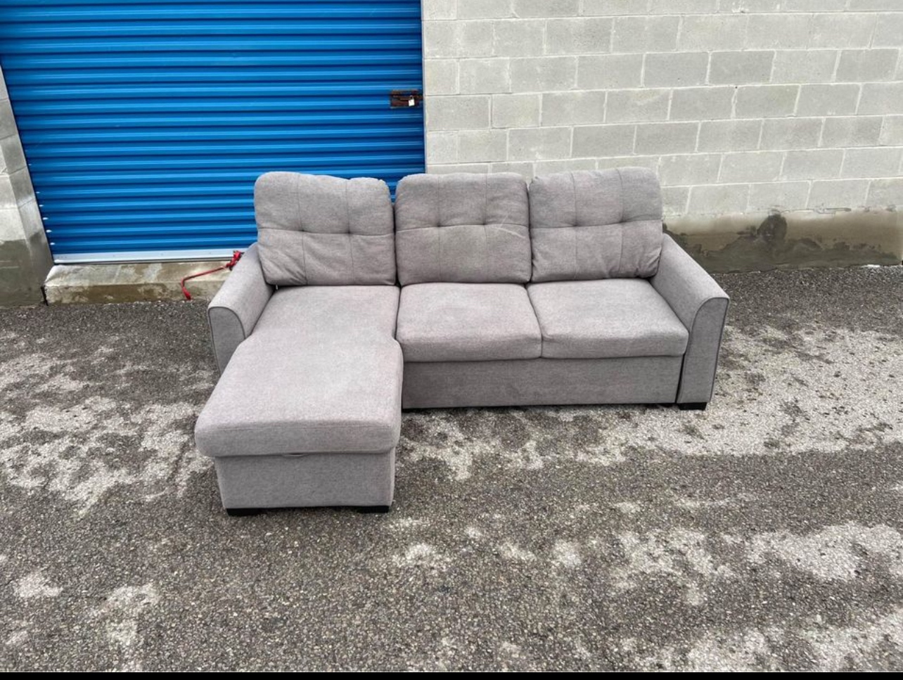 FREE DELIVERY• GREY MODERN SECTIONAL COUCH / SOFA BED w/ STORAGE - photo 4