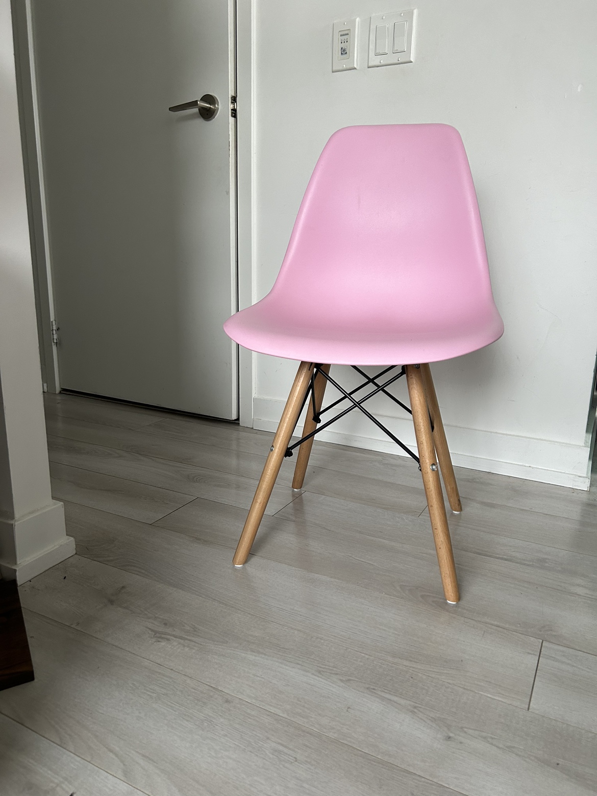 🌸 Pink Eiffel Style Plastic Chair - $40 (Retail: $125) - photo 3