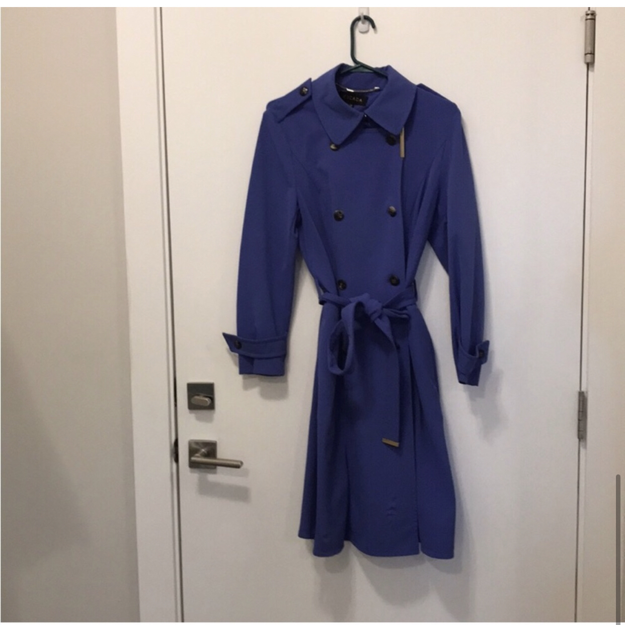 Escada light purple trench coat image indicator(3)