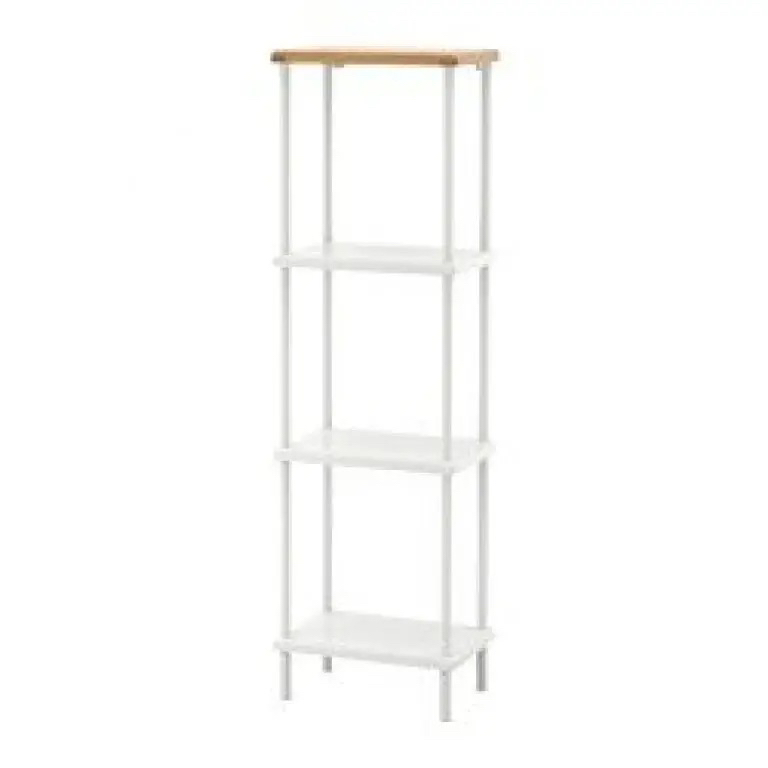 IKEA dynan shelf white and bamboo - photo 2