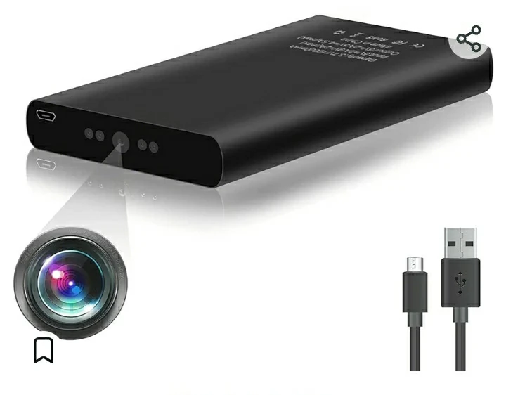 Power bank with hidden camera