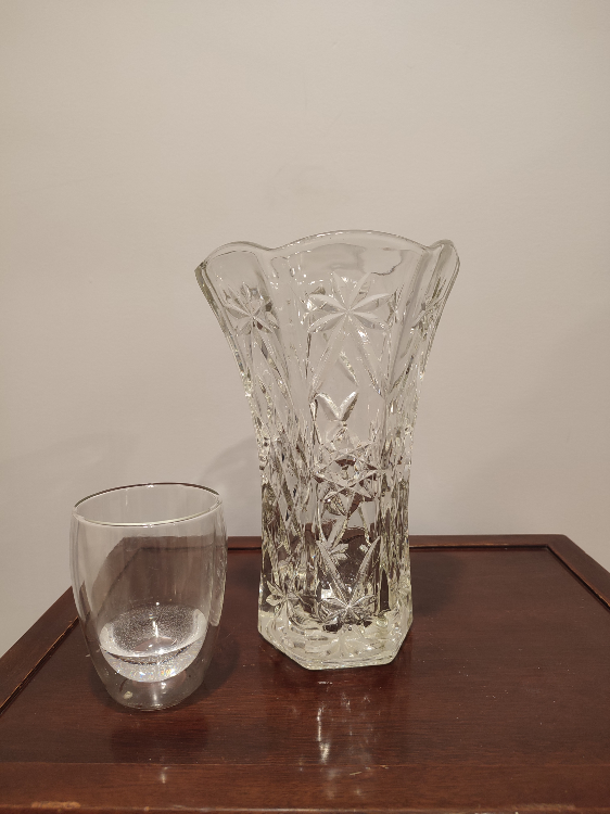 Crystal Vase and ceramic big vase