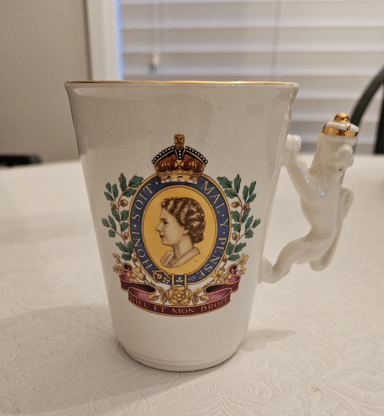 Vintage Queen Elizabeth II Coronation Commemorative China Mug