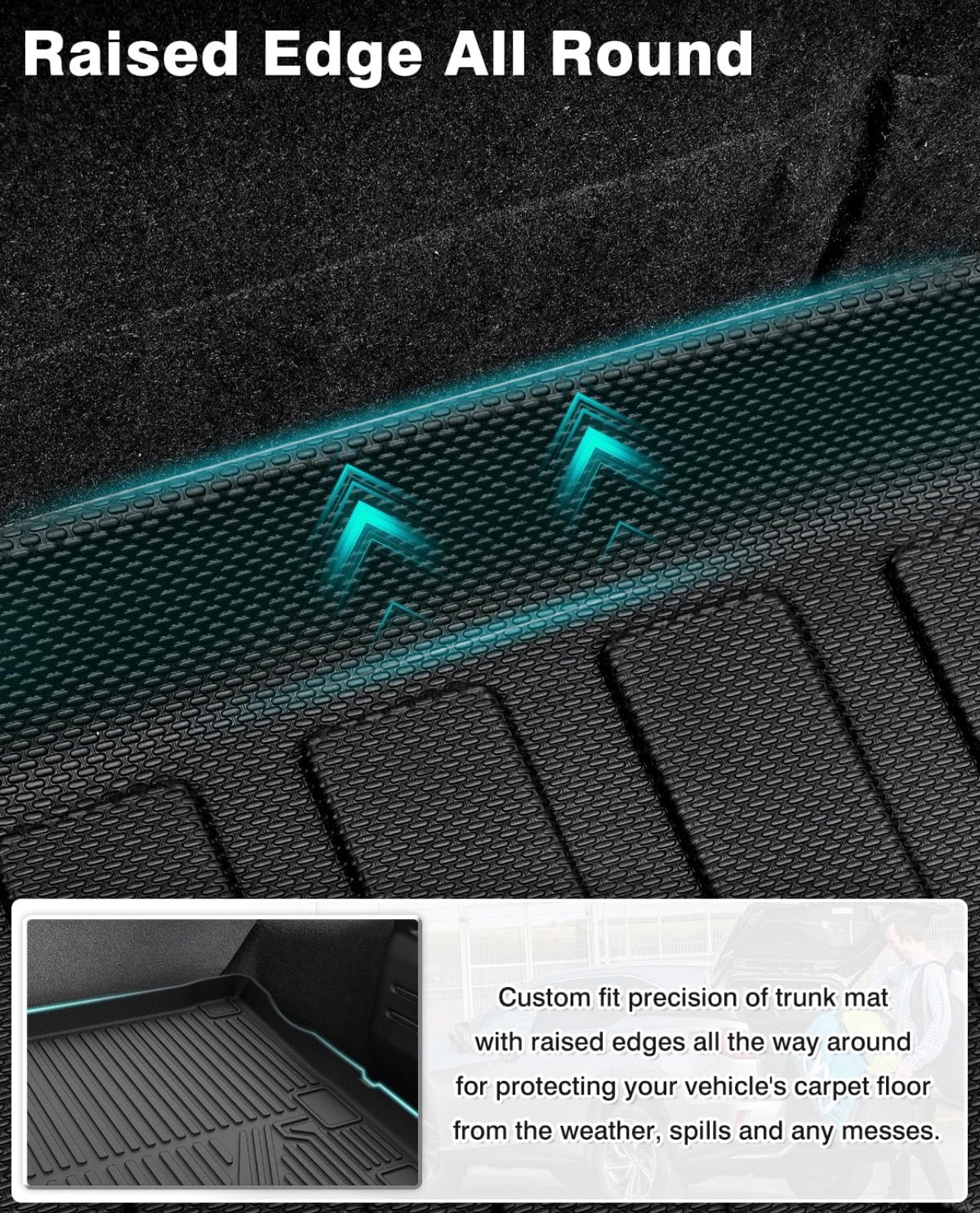 Rear Trunk Cargo Liner for 2021-2023 Jeep Wrangler 4XE image indicator(10)