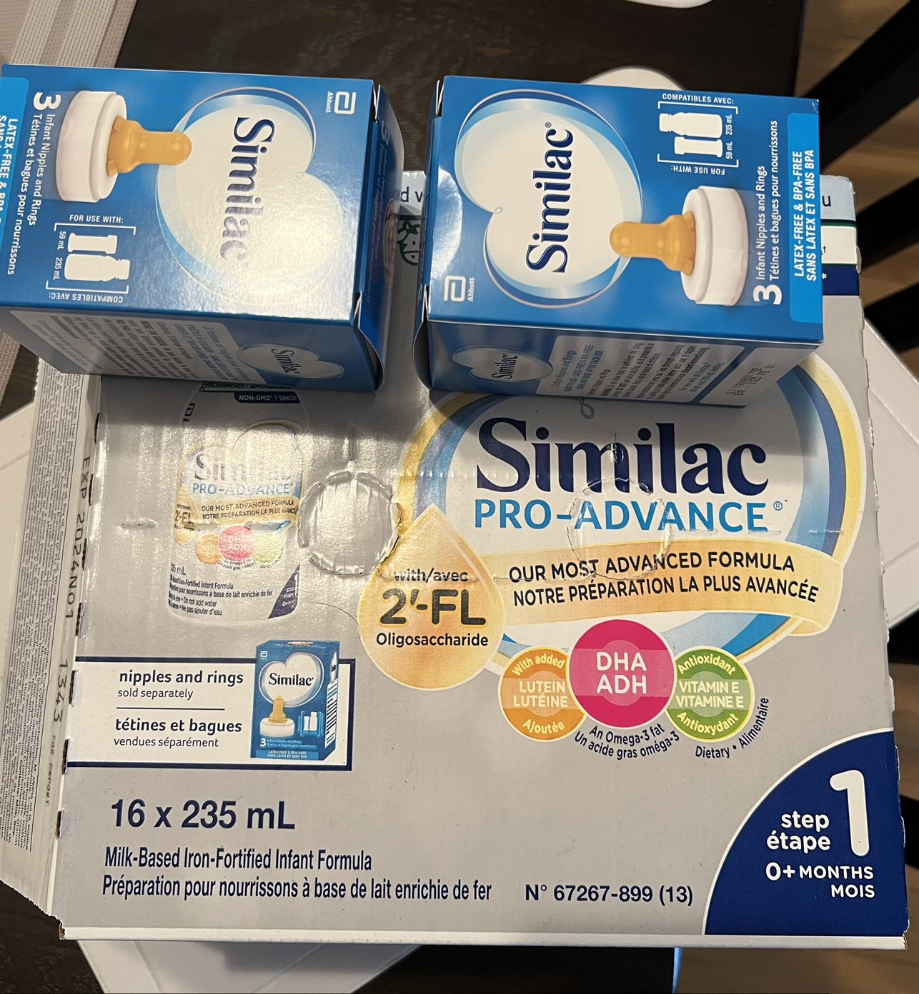 Similac pro advance step 1 and nipples & rings 2 boxes thumbnail