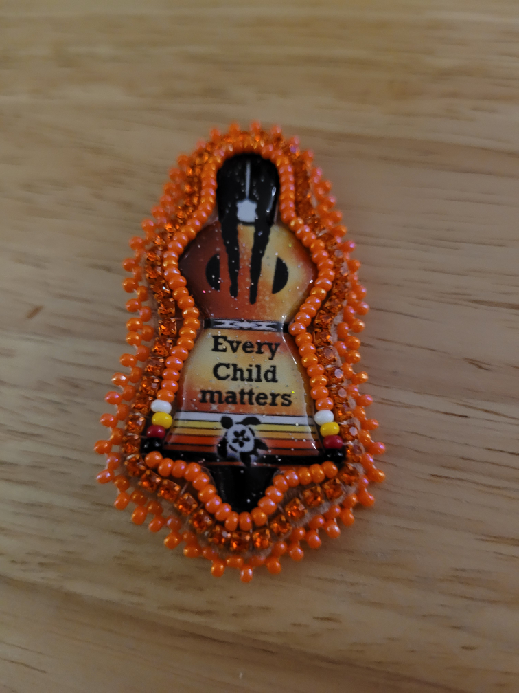 Native style beaded pin thumbnail