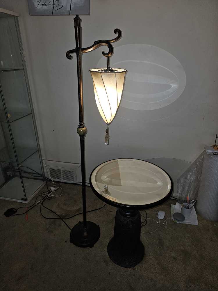 table and lamp