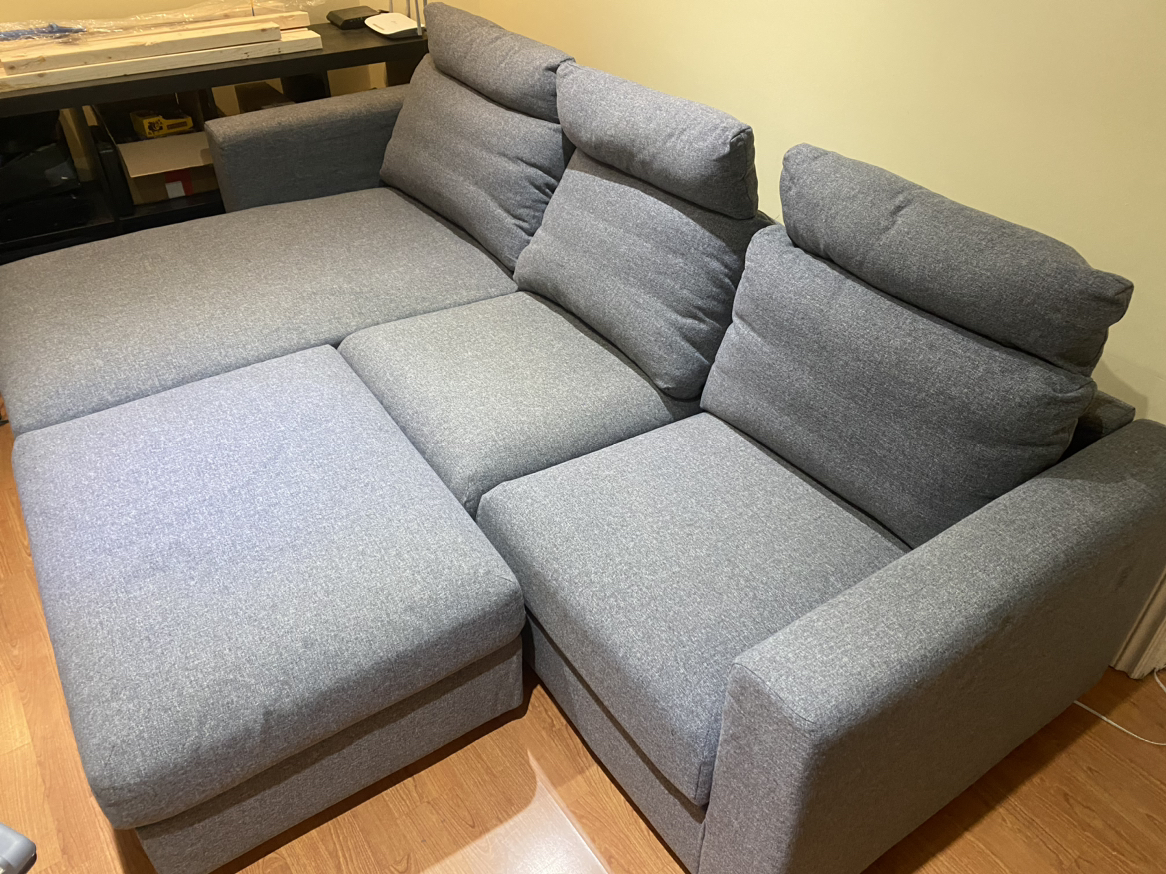 IKEA Vimle aka Finnala couch with footstool storage