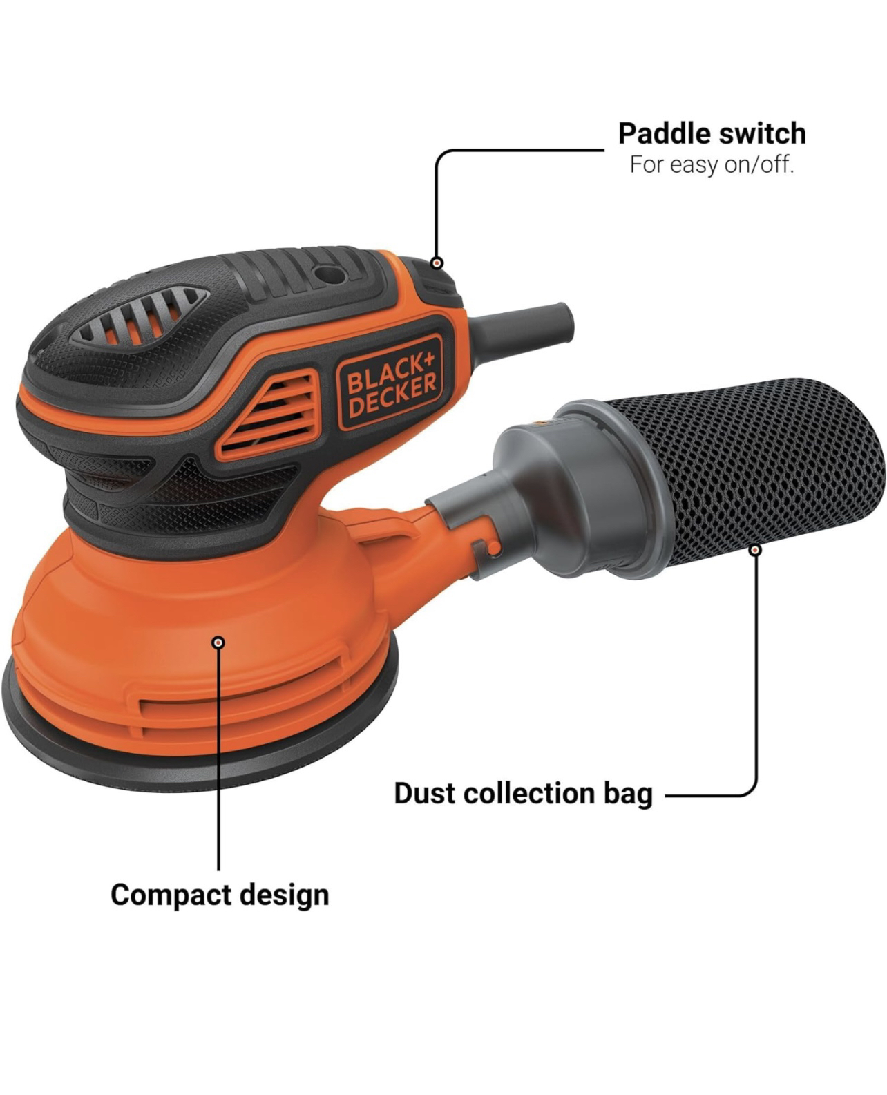 Black +Decker Orbit sander with sander pads (BRAND NEW) thumbnail