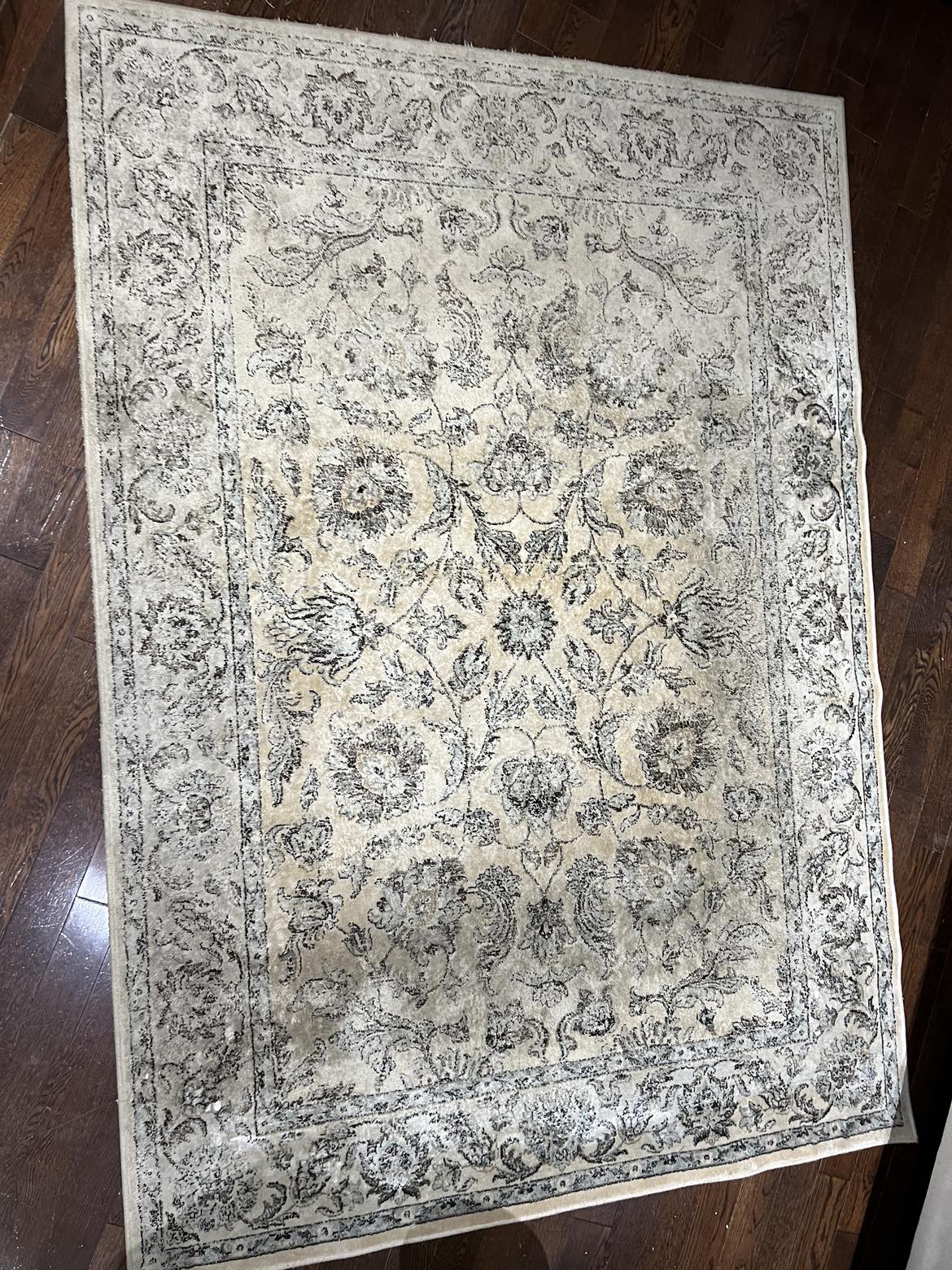 5’ x 7’ - beige area rug with timeless design