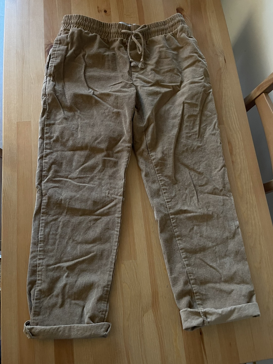 Corduroy drawstring pants #freecycle