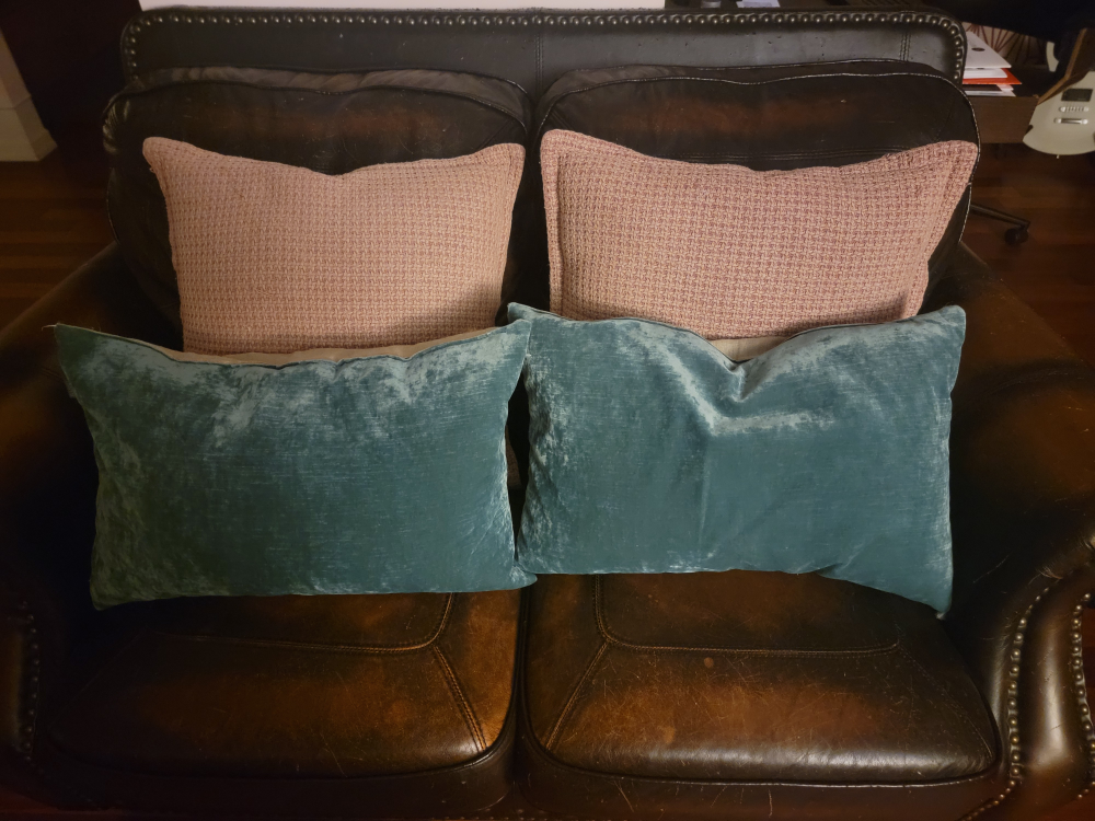 Feather and Cotton Throw pillows