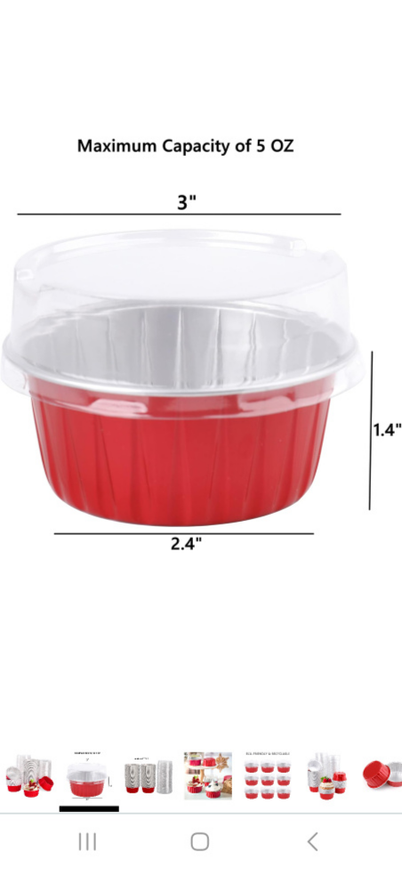 100 pcs aluminum cheescake cups with lids - photo 2