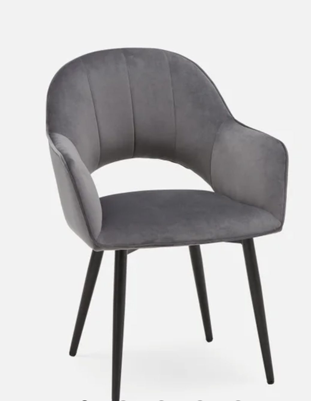 Bailey Grey Velvet Chairs $120 for 2 $220 for 4