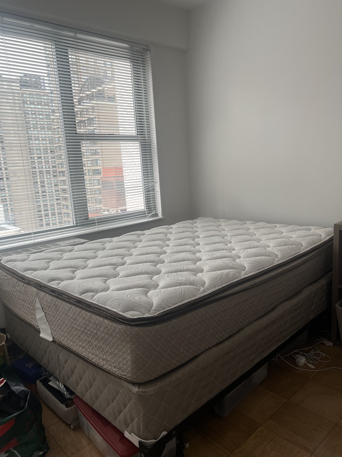 Full mattress, box spring, and bed frame - photo 2