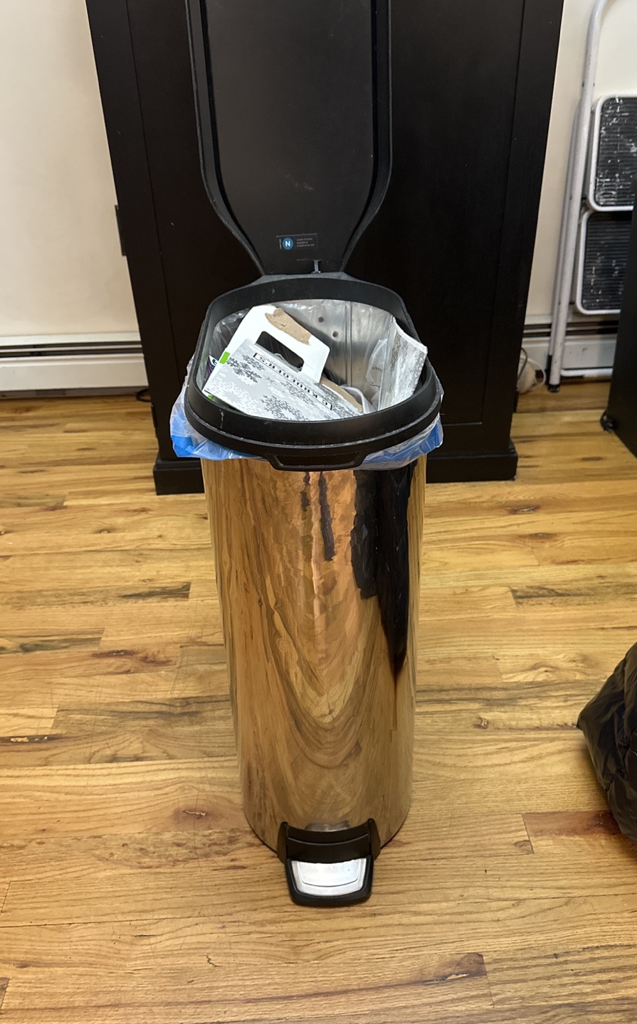 Stainless steel trash can 33L - photo 2