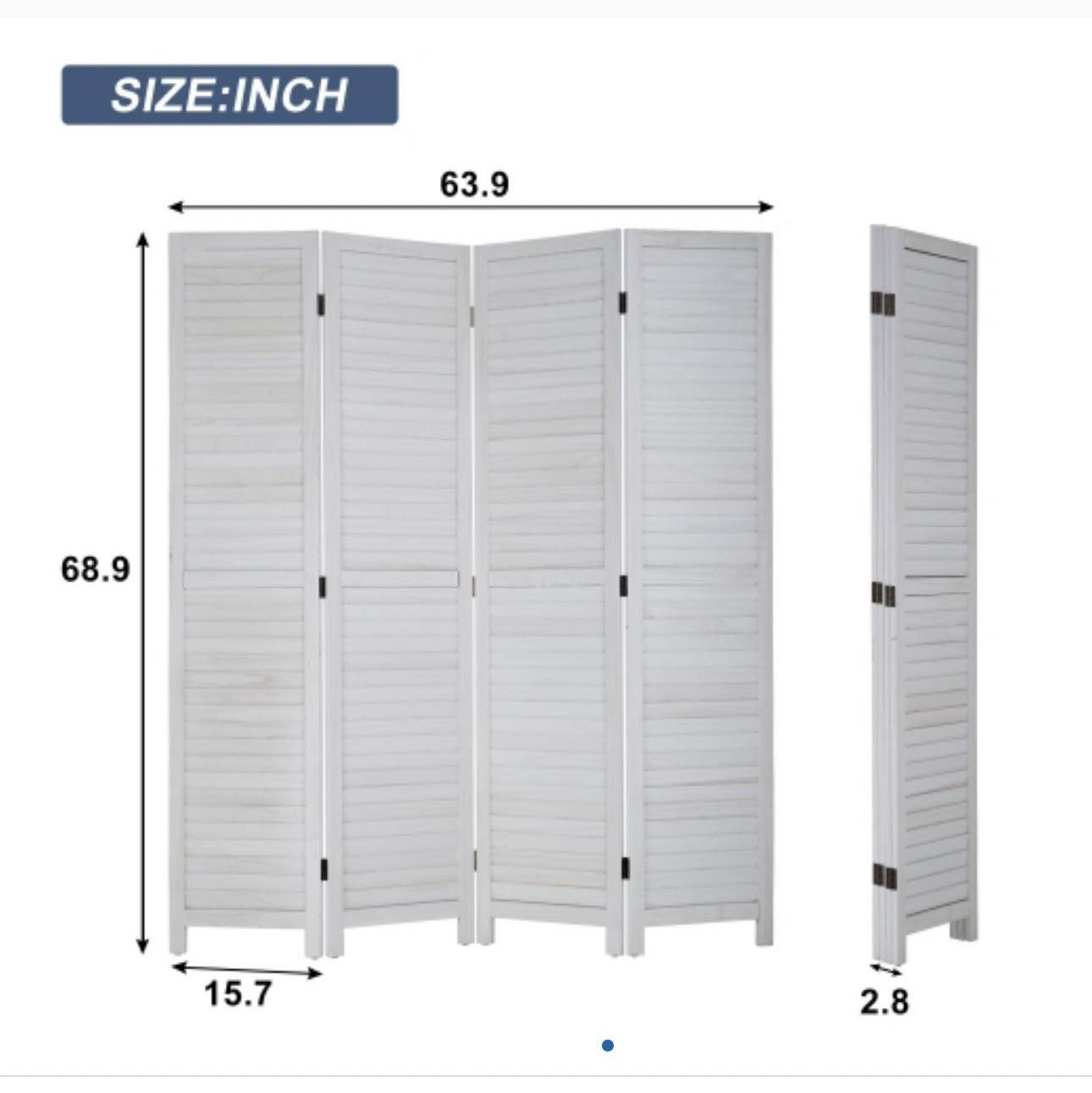 Room divider, white partition, new in original packaging