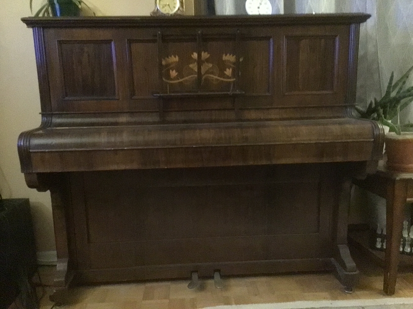 Antique upright grand piano image indicator(5)