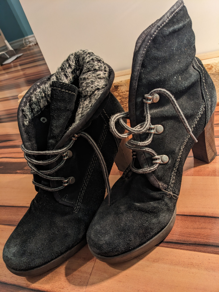 Black suede shoes. size 39 (8.5-9) #freecycle - photo 2