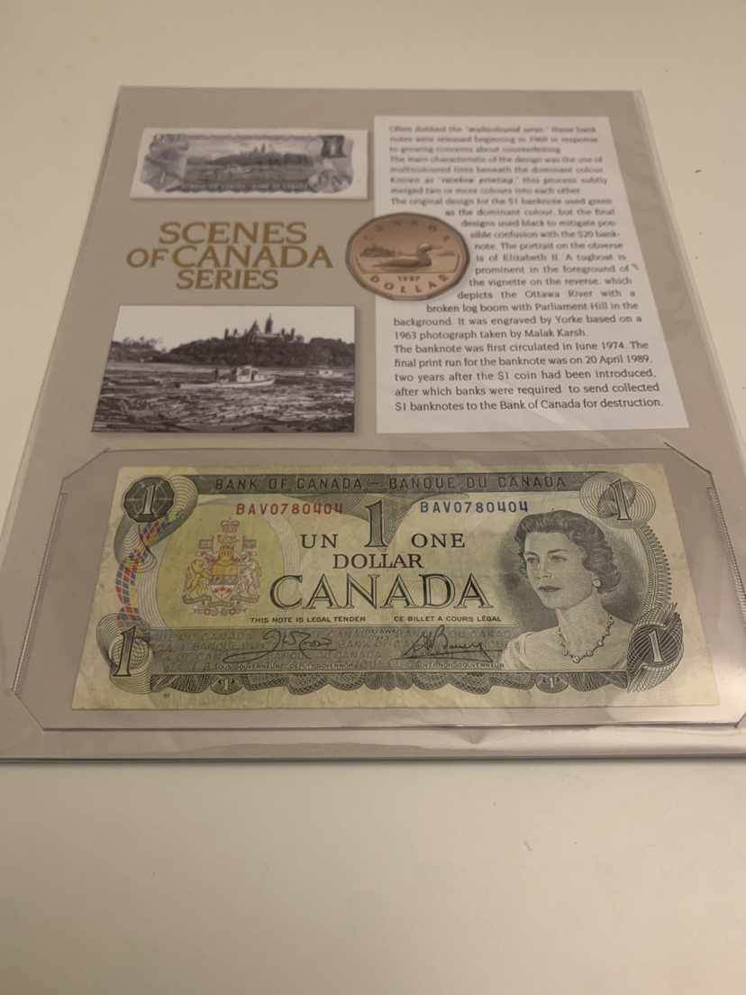 1973 Canadian $1 Bill