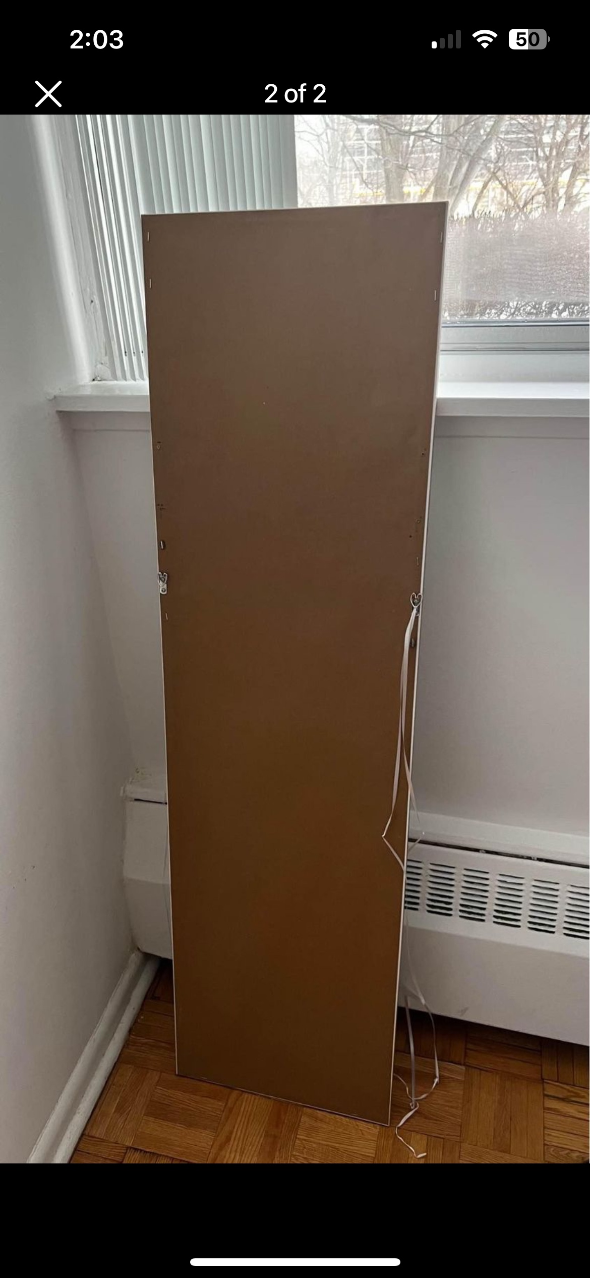 Full Length Over The Door Mirror 49”X14” - photo 2