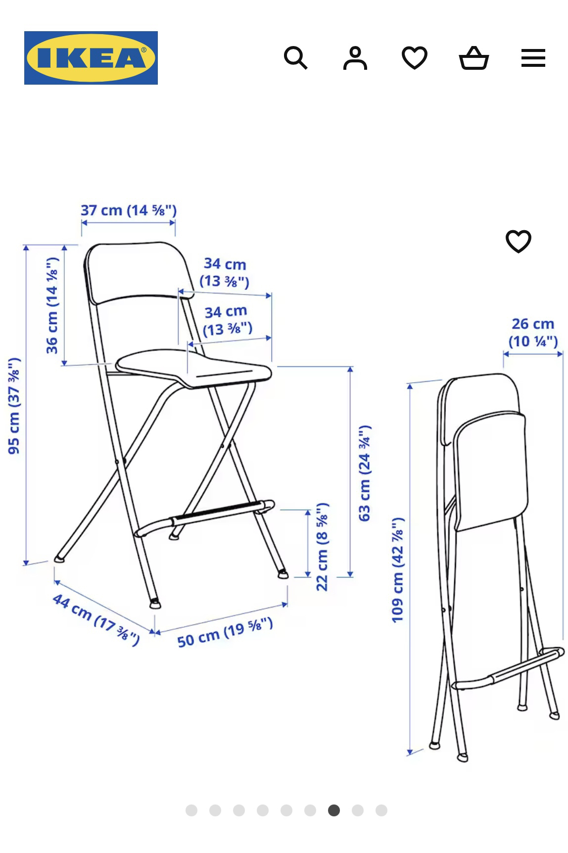 2 Foldable IKEA Stools