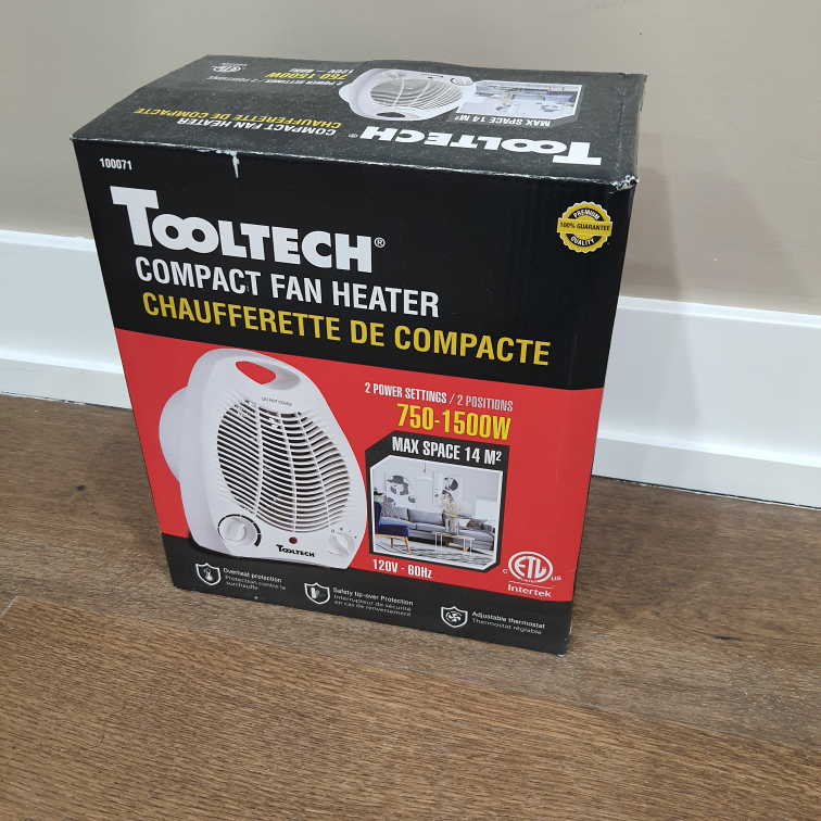 compact fan heater