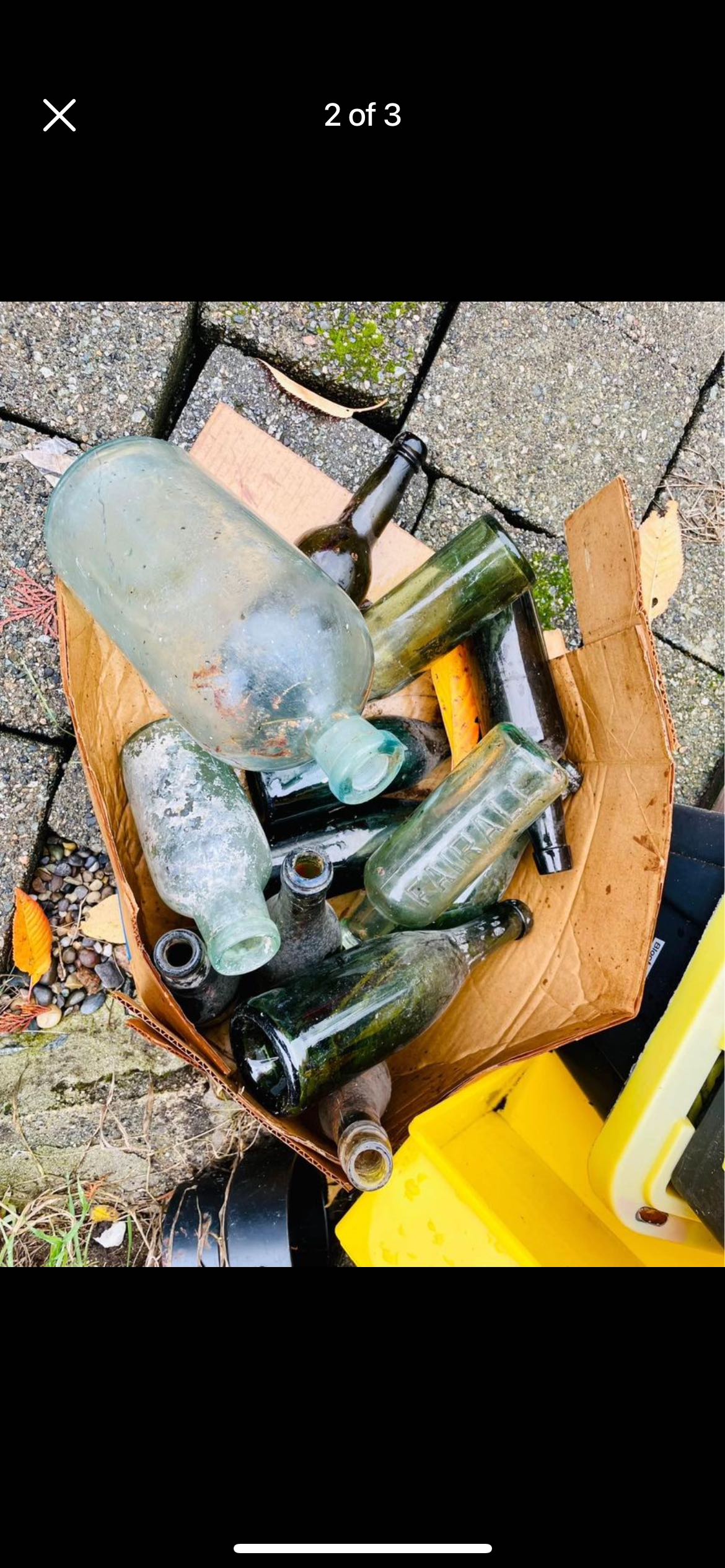 Box of Vintage Antique Bottles Circa 1890s image indicator(3)