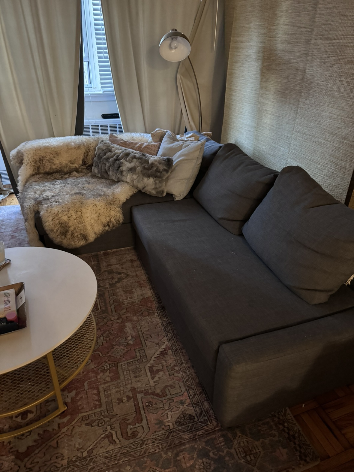 IKEA grey friheten sleeper sofa - photo 3
