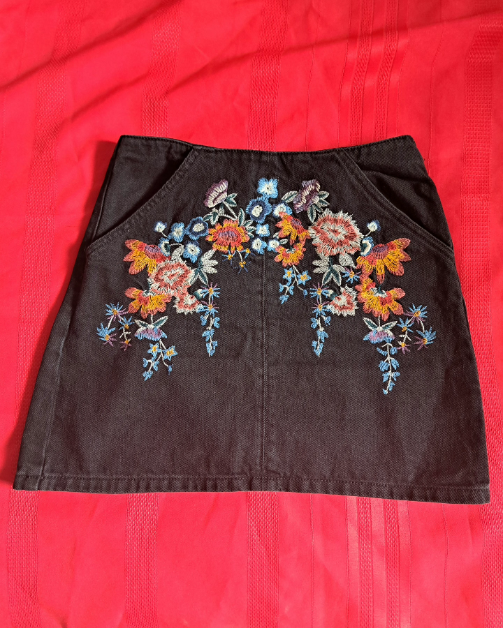 Black Denim Topshop Mini Skirt thumbnail