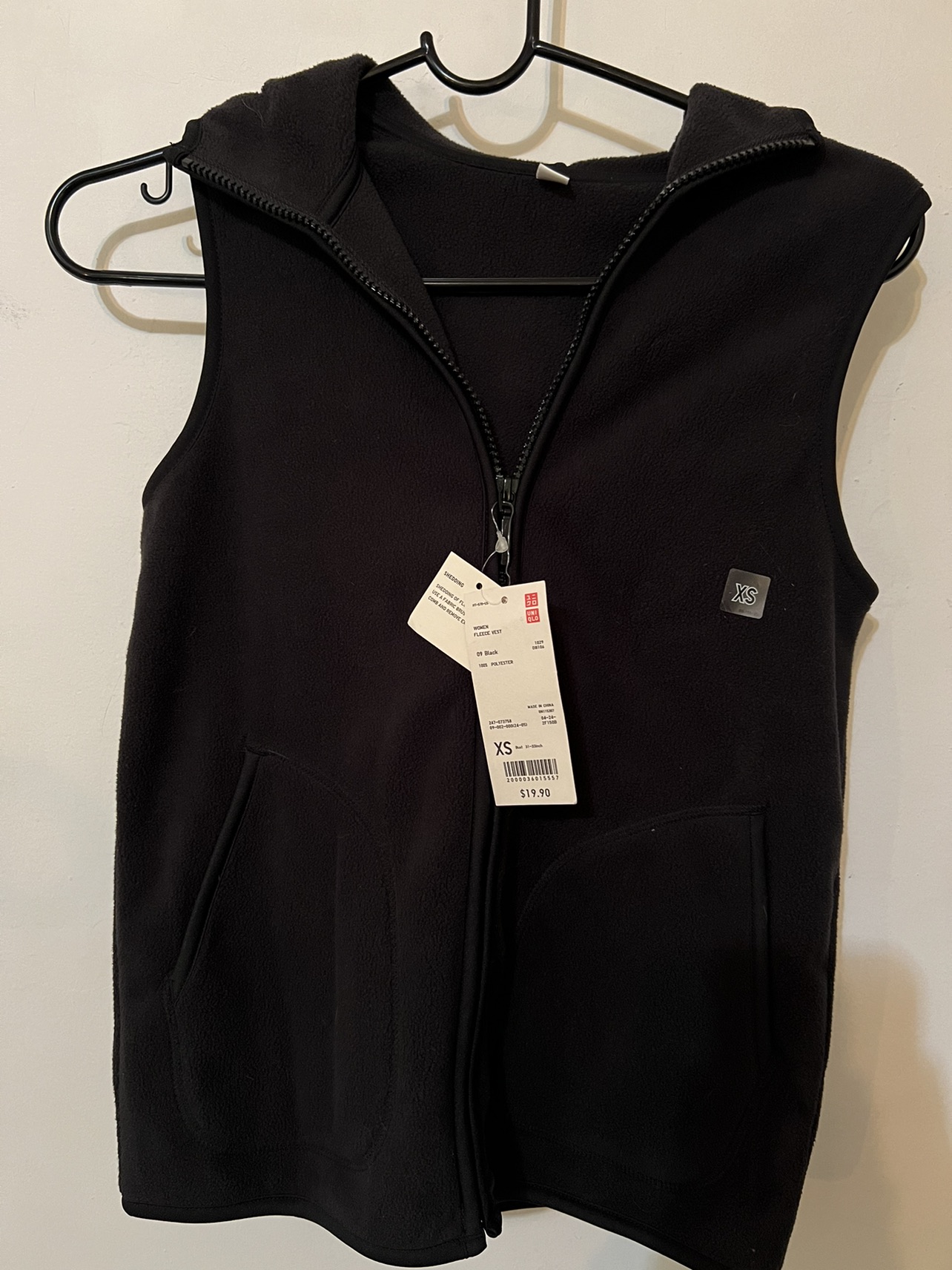 Uniqlo vest fleece black color 🥕 - photo 2