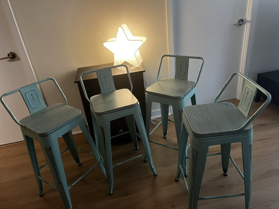 Kaleo Stool (Set of 4) swivel outdoor stools - photo 2
