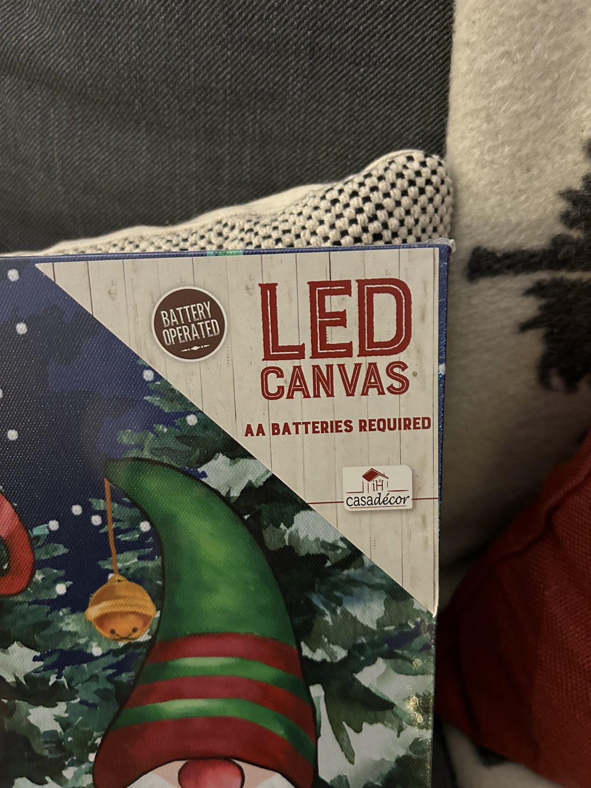 Christmas Gnomes Canvas Artwork that Lights Up - photo 2