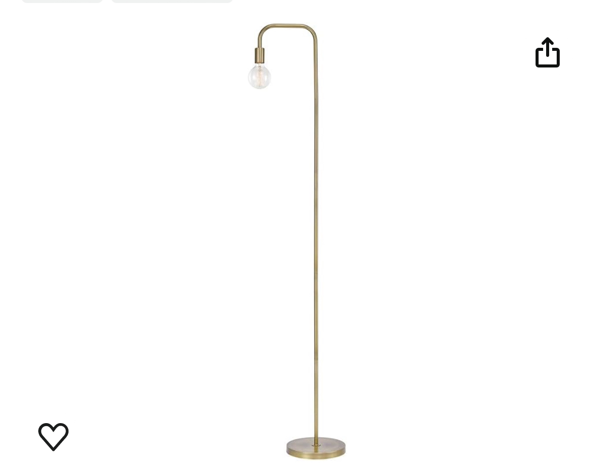Gold Standing Lamp with Bulb - photo 4