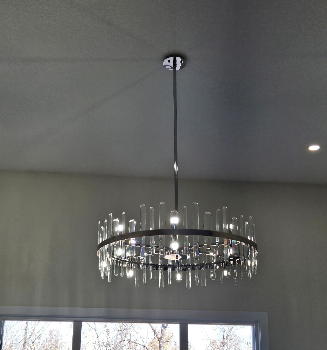 Crystal Silver Chandelier