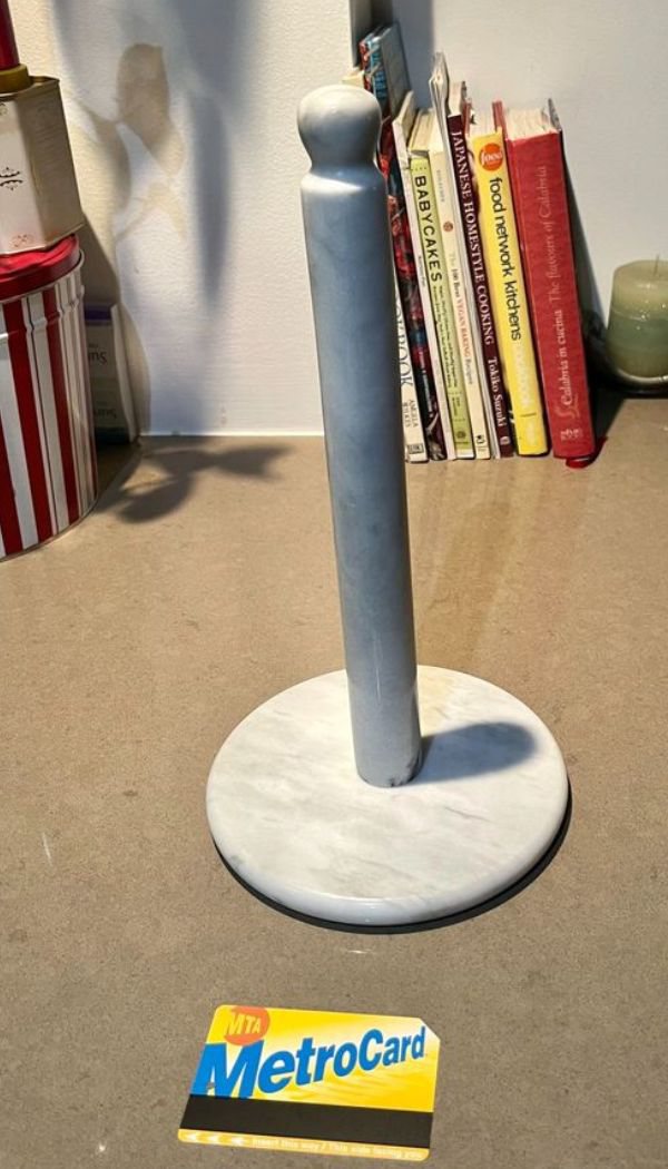 NEW White Marble Paper Towel Holder - photo 2