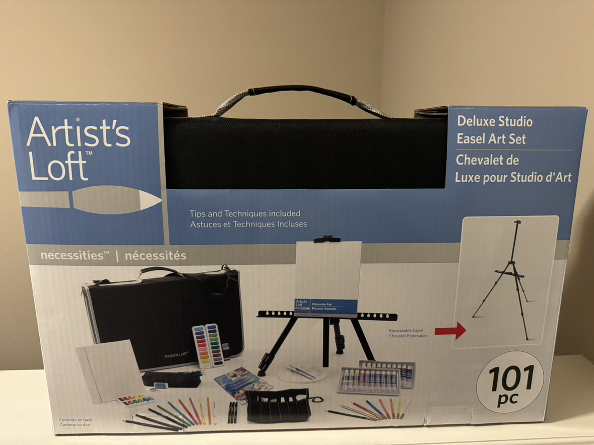 Art studio-deluxe art studio easel art set-new!!