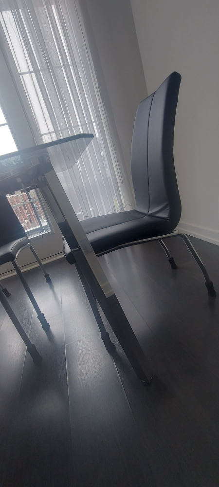 Glass Dining table and 4 chairs - photo 2