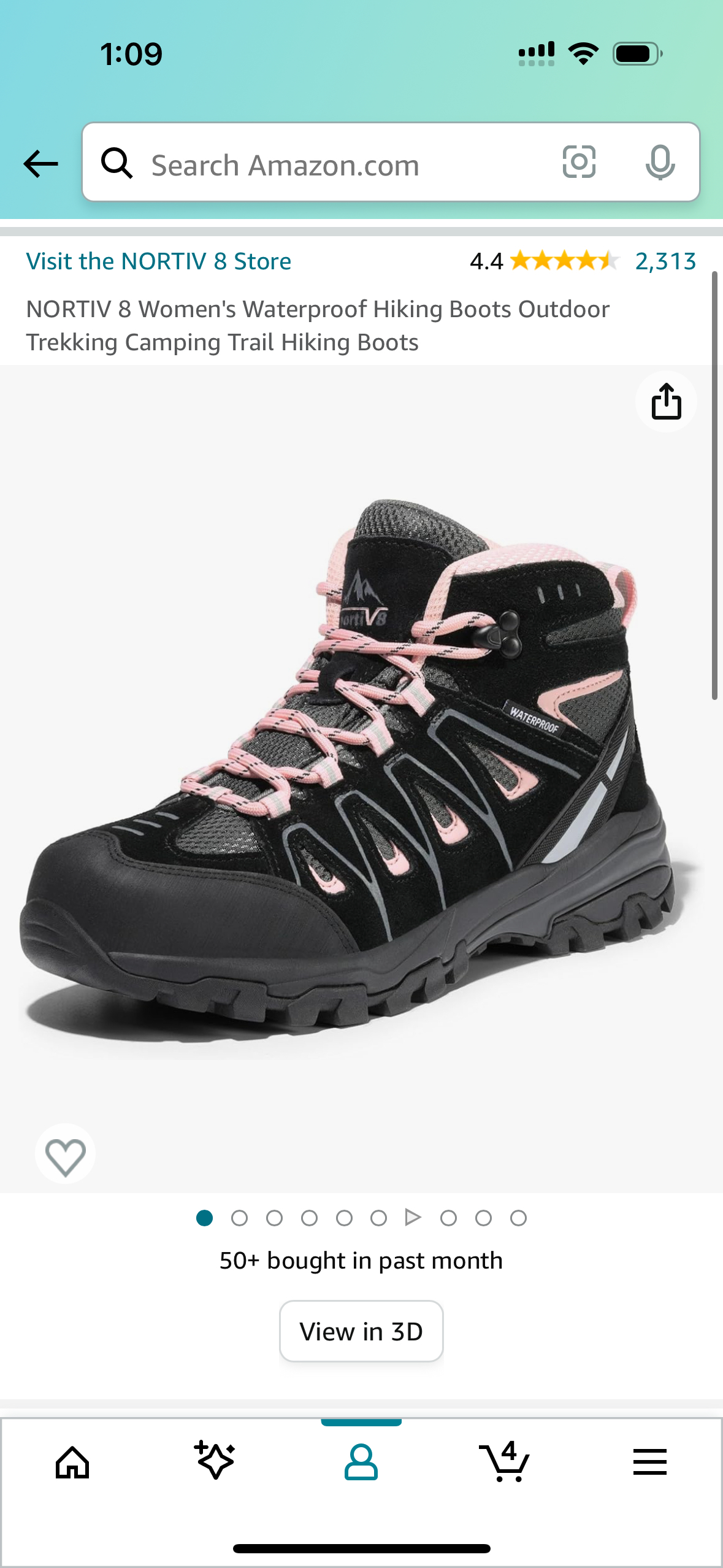 NORTIV 8 Women's Waterproof Hiking Boots Outdoor Trekking image indicator(4)