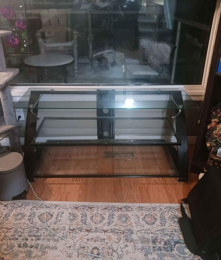 Glass 3 Tiered TV Stand