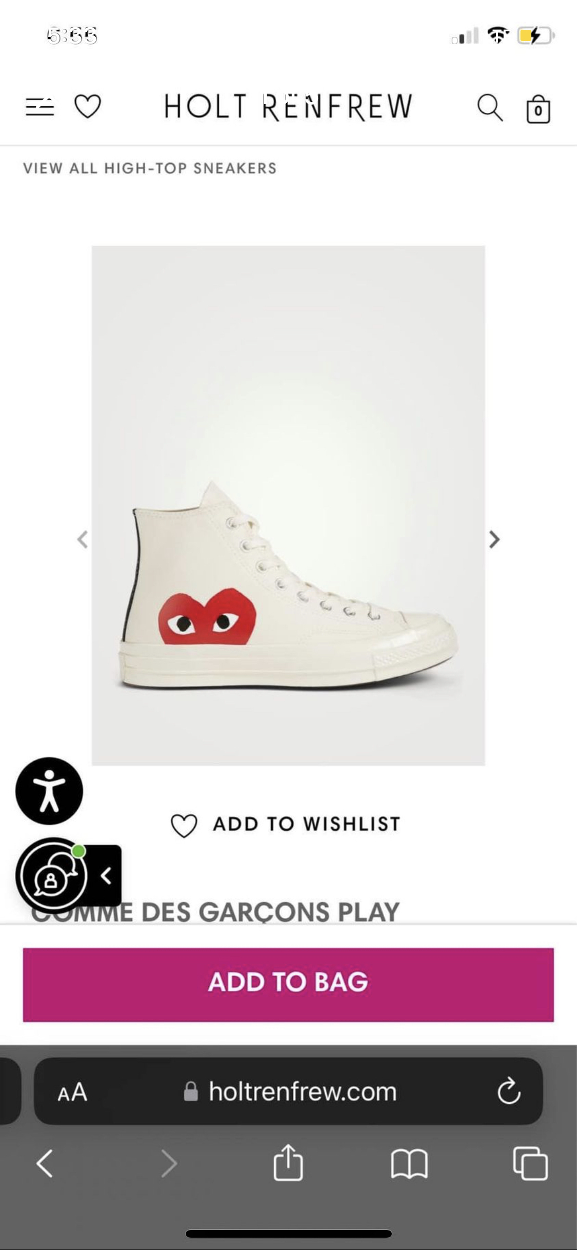 CONVERSE X Comme des Garcons PLAY thumbnail