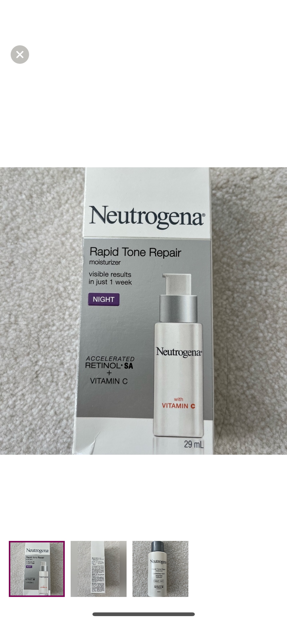 BNIB Neutrogena Nighttime Retinol& Vit C - 29 ml thumbnail