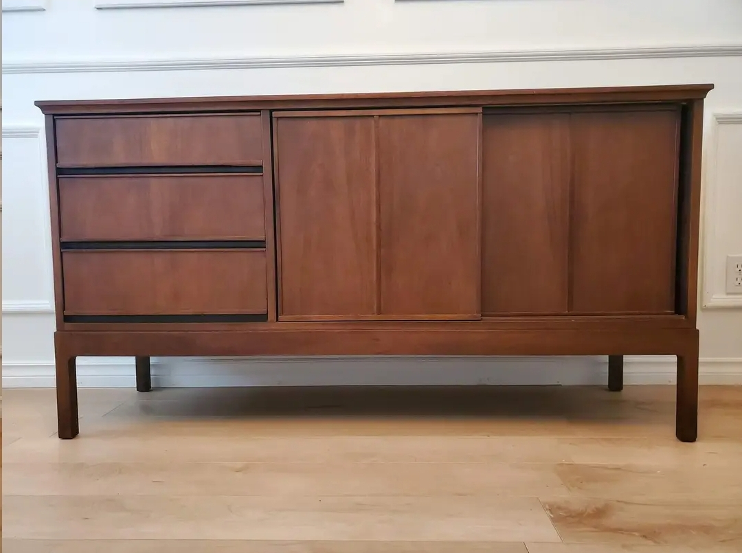 Refinished MCM Honderich Walnut Sideboard with Drawers - photo 2