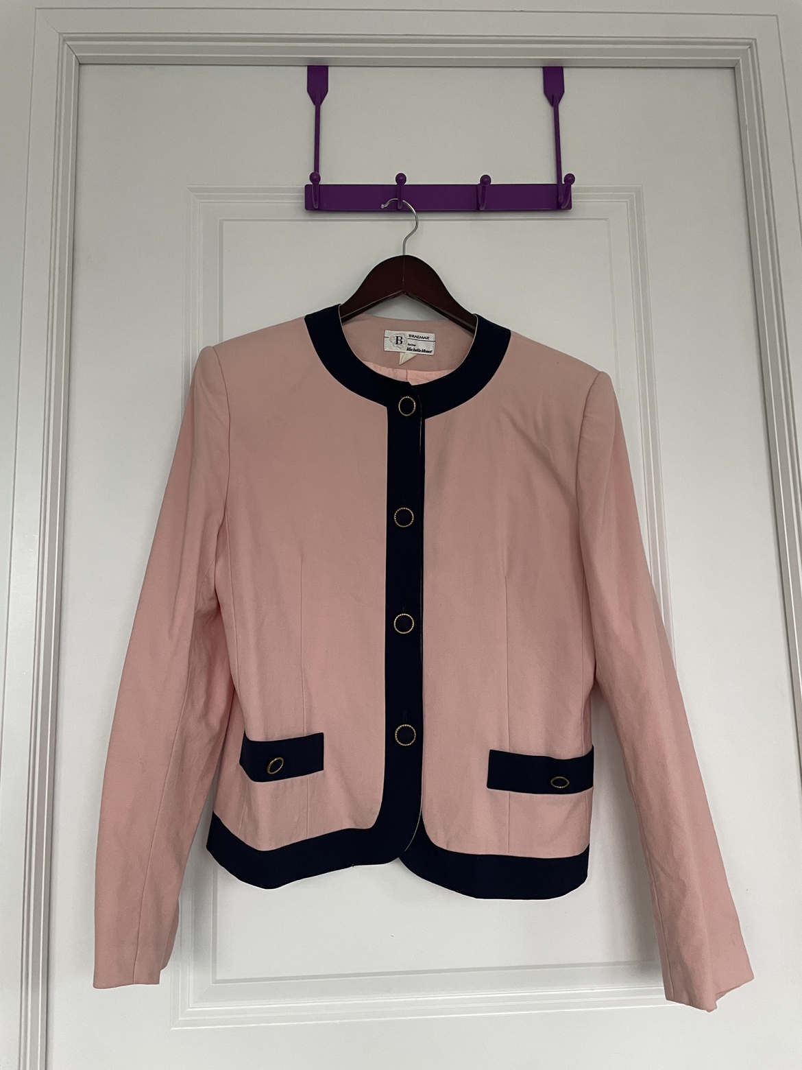 Blue and Pink Suit and Skirt Matching Set image indicator(2)