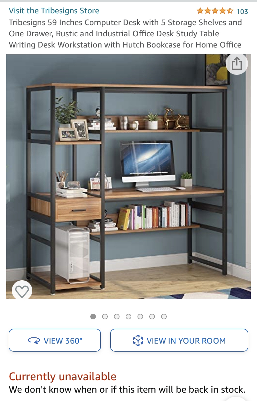 Desk with hutch - photo 2