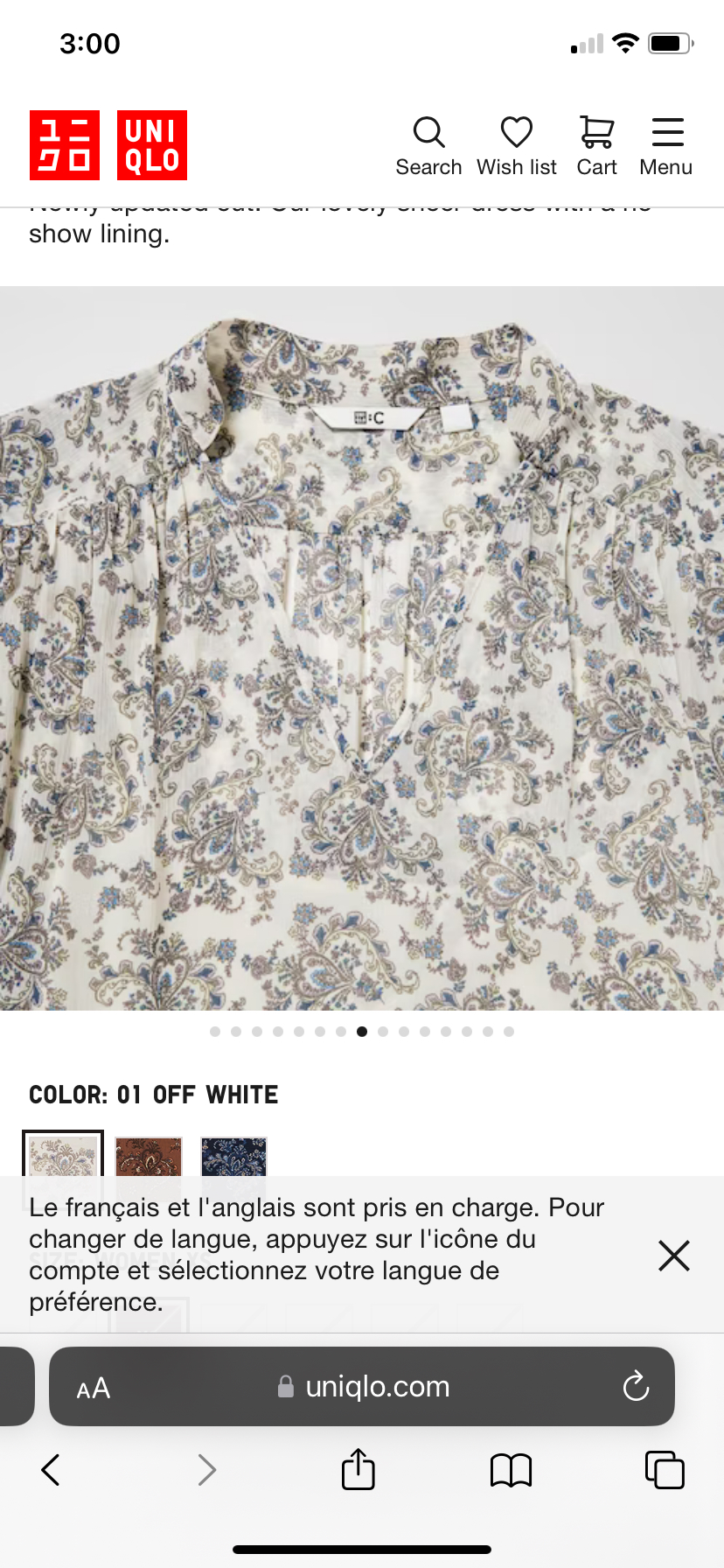 New Uniqlo dress with tag in light color chiffon image indicator(4)