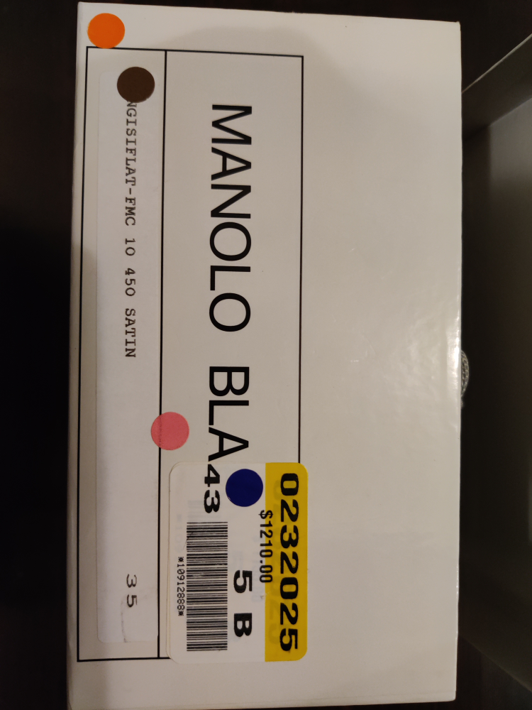 Manolo Blahnik purple blue satin flats image indicator(6)