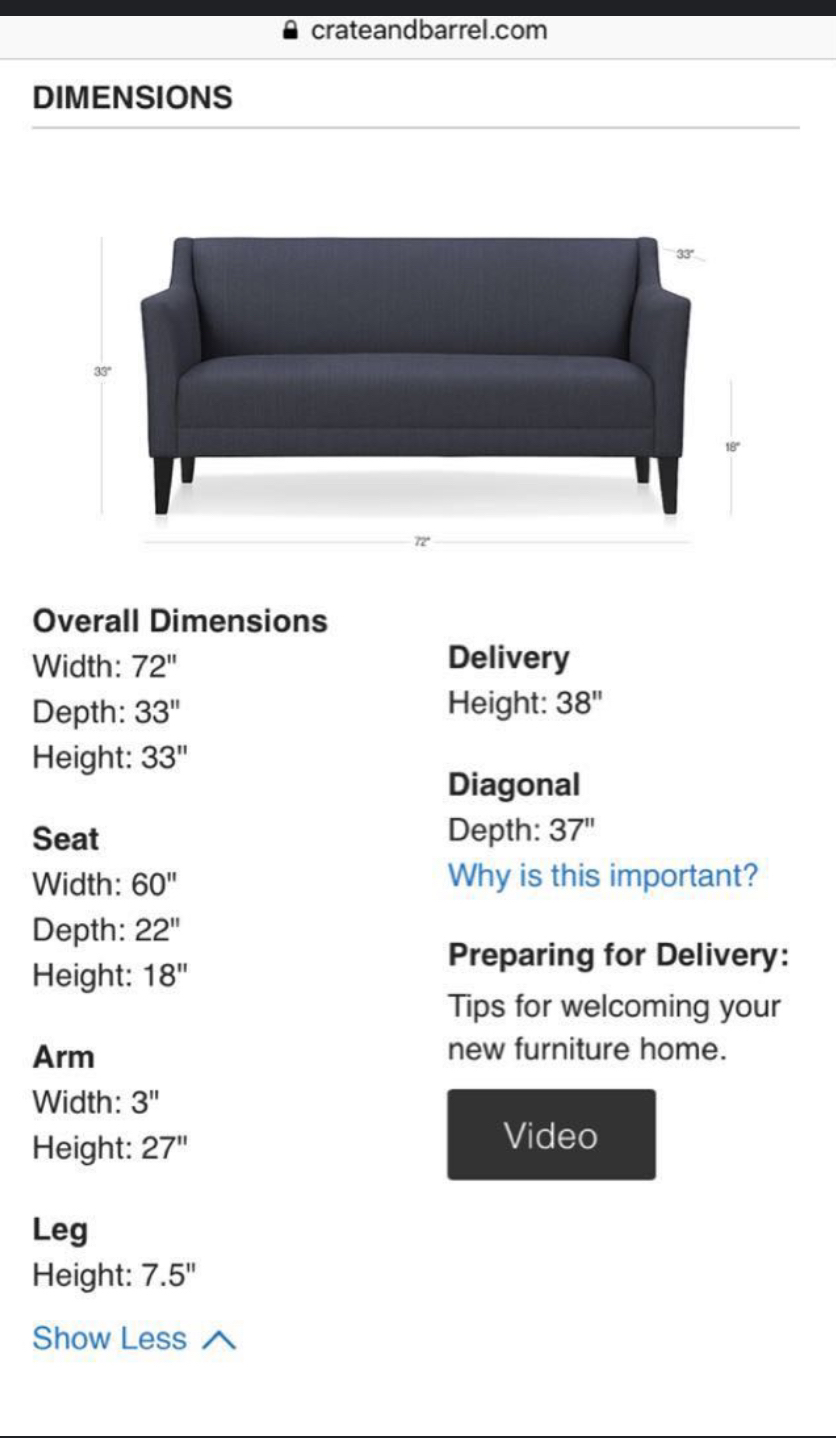 Crate&Barrel Sofa - photo 2
