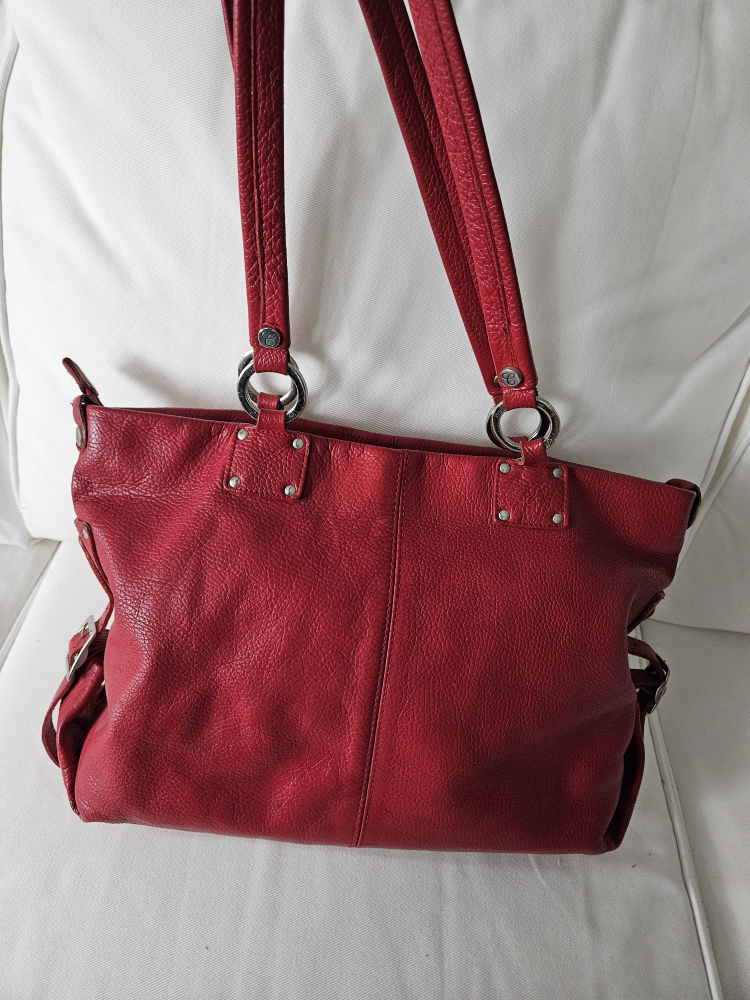Excellent Quality Red leather handbag thumbnail