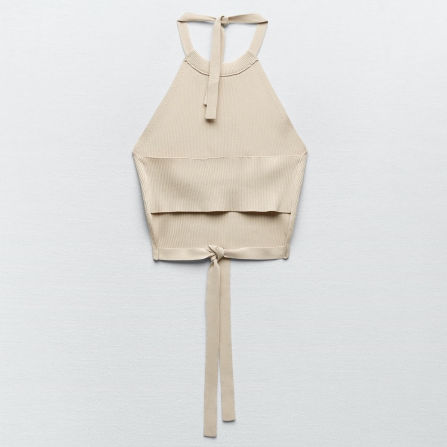NEW Zara knitted halter top S image indicator(3)